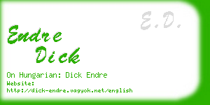 endre dick business card